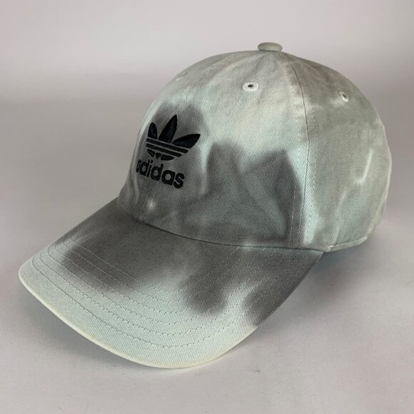 Adidas Unisex Gray White Taupe Tie Dye Relaxed Fit Strapback Adjustable Hat - Picture 1 of 5